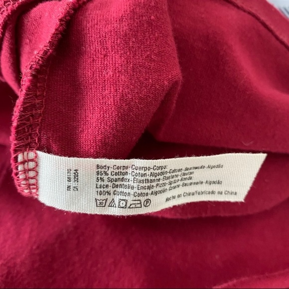 FREE PEOPLE Dark Red Crochet Crop Top - Picture 5 of 6